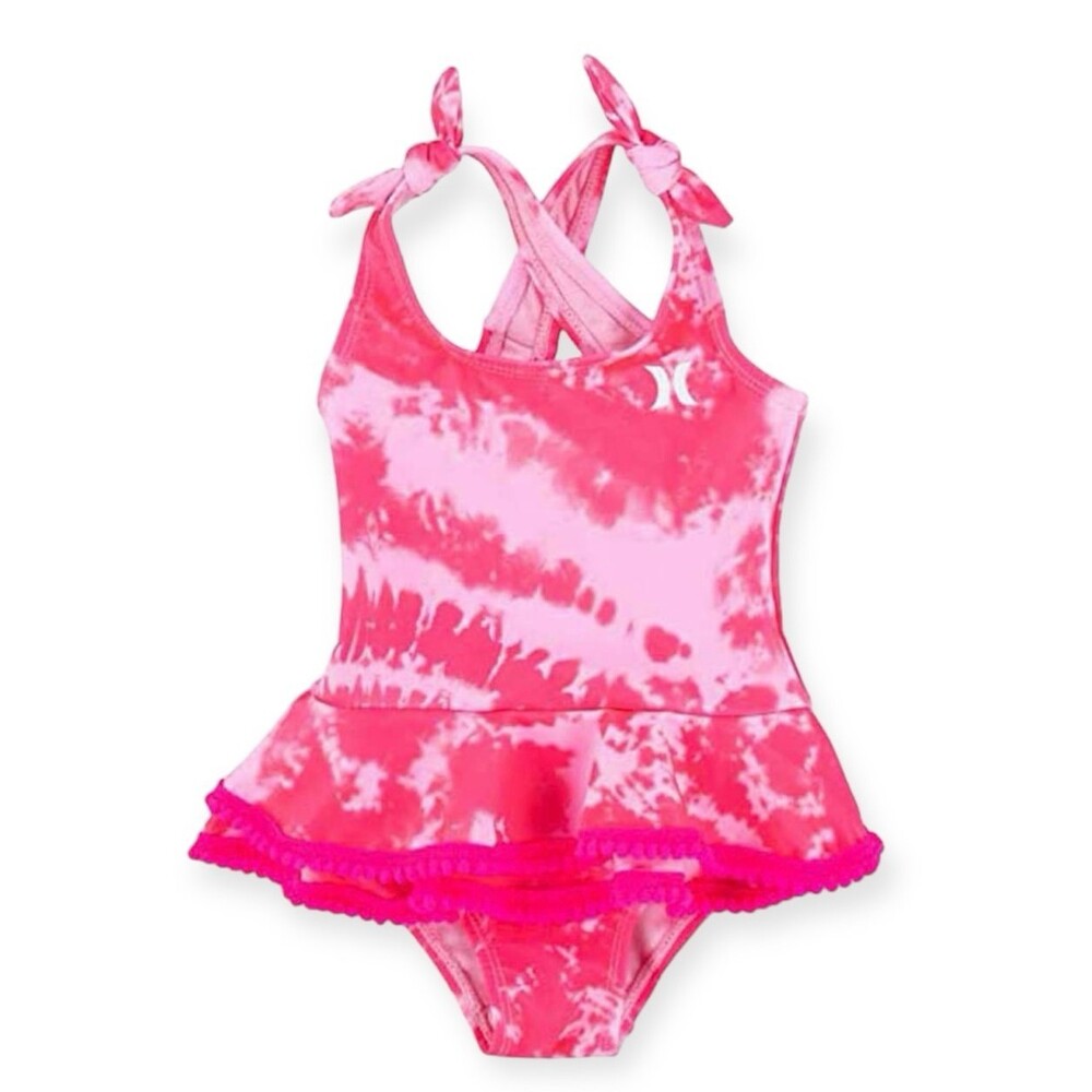 Hurley Baby Girl Ruffle Swimsuit- Size 18M